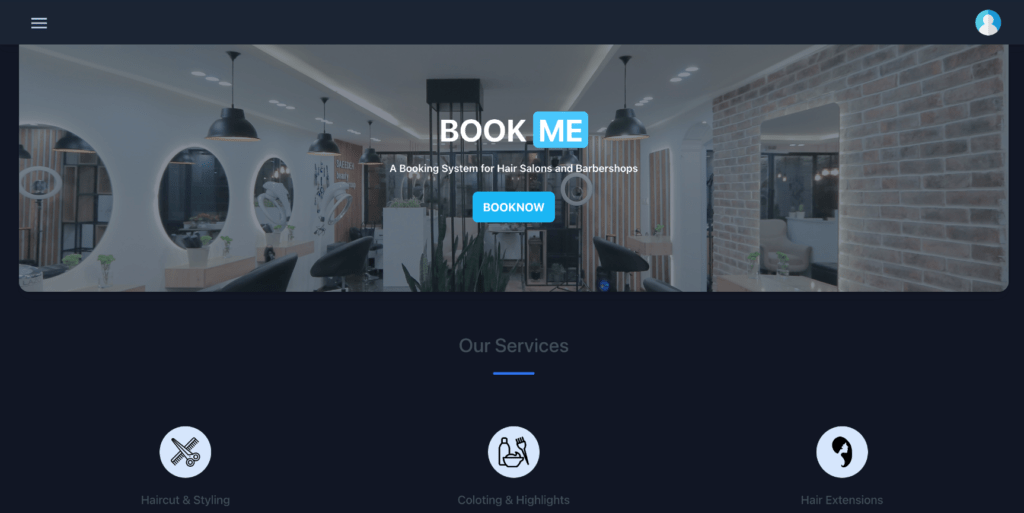 BookMe portfolio project - Elevate Your Web Presence