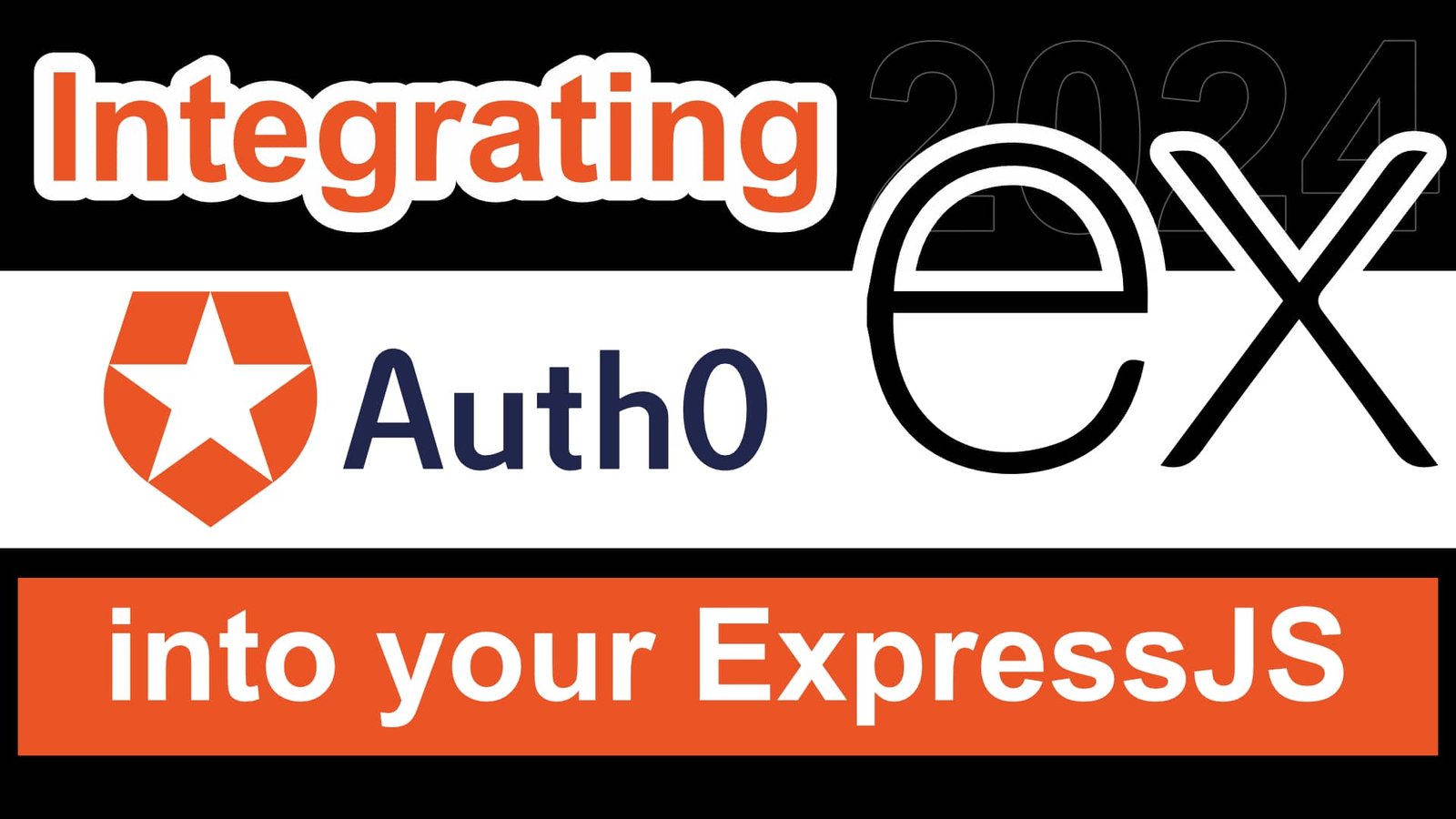 A banner showing the integration of Auth0 into a ExpressJS back-end, with logos and text.